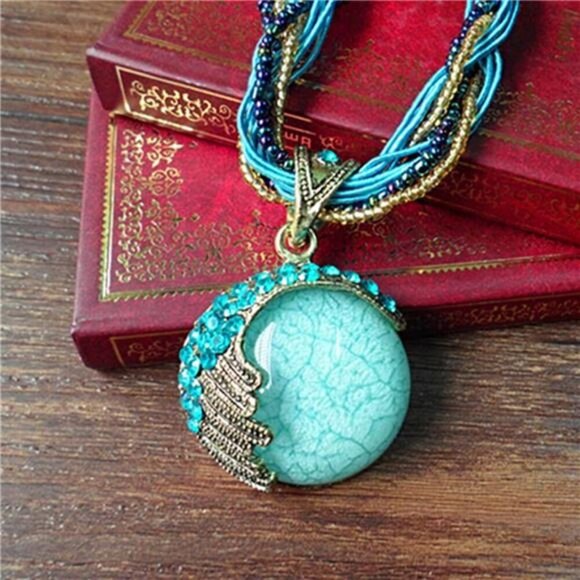 Bohemian Collar Necklace for Women Retro Vintage Statement Pendant - Picture 5 of 6
